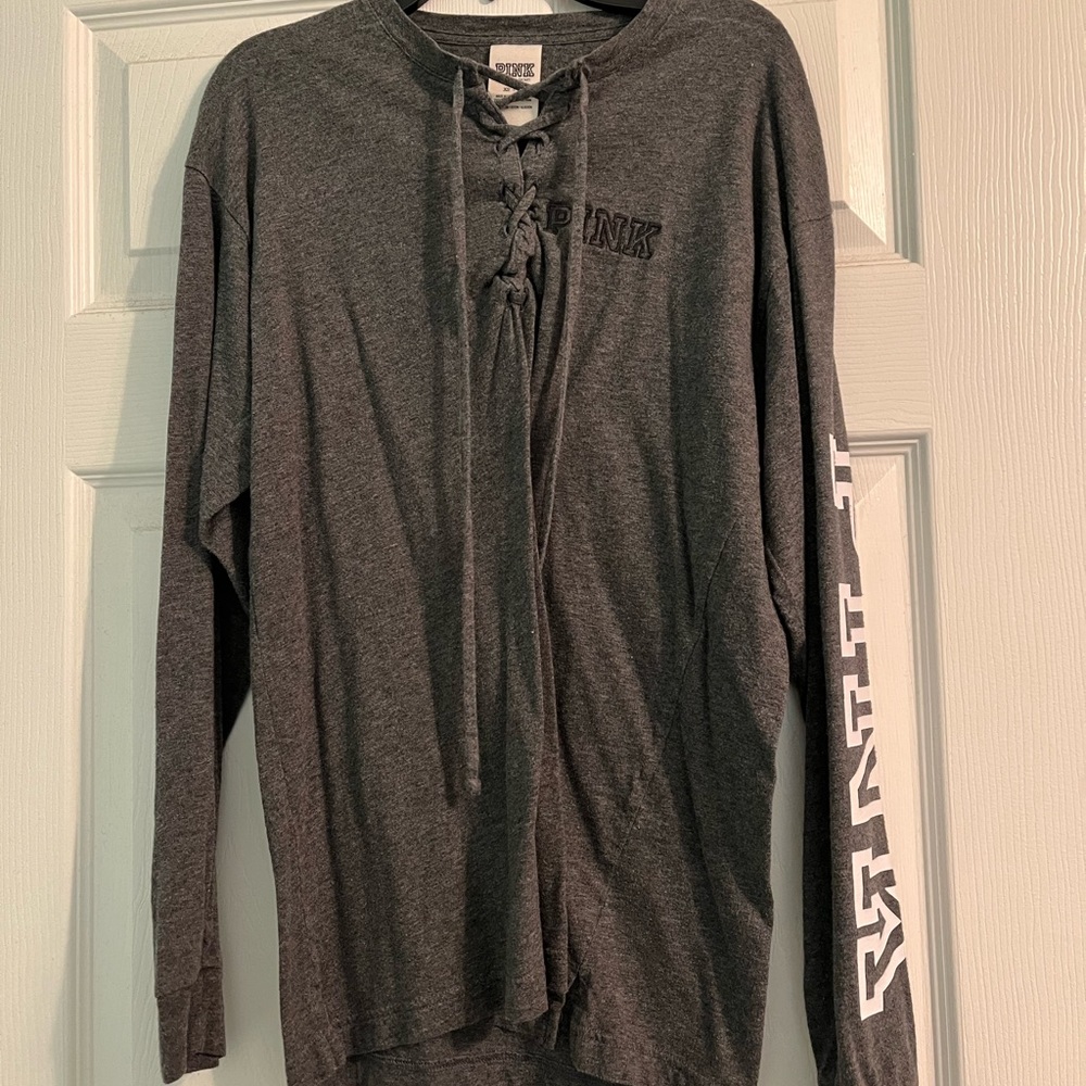 PINK Long Sleeve Shirt with Drawstring